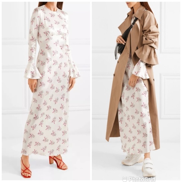 Les Reveries Dresses & Skirts - Les Reveries Floral-Print Silk Maxi Dress